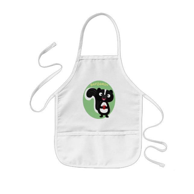 Tablier Enfant Caricature de skunk jote happy (Devant)