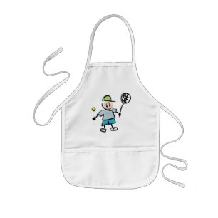 Tablier Enfant Caricature de tennis petit parc pour enfants