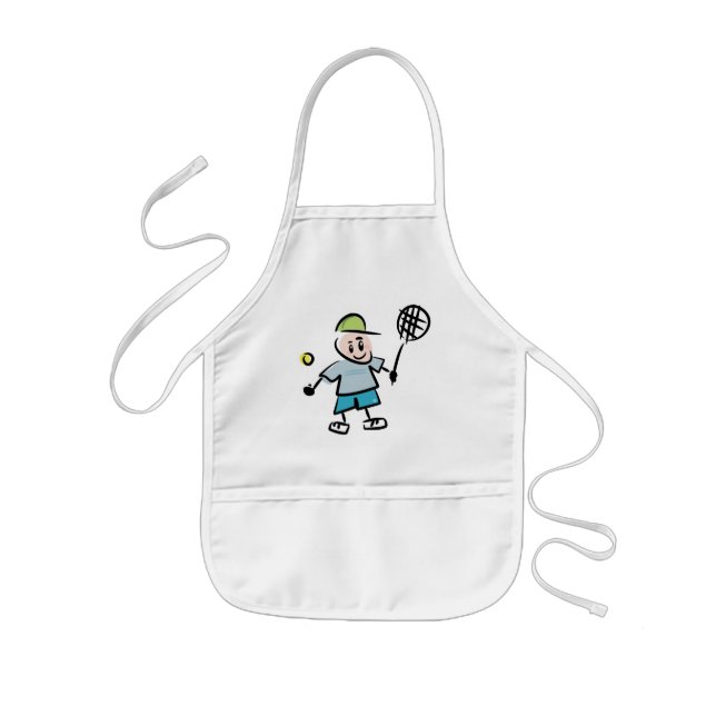 Tablier Enfant Caricature de tennis petit parc pour enfants (Devant)