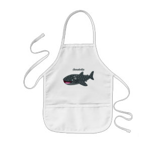 Tablier Enfant Caricature joli requin baleine joyeux