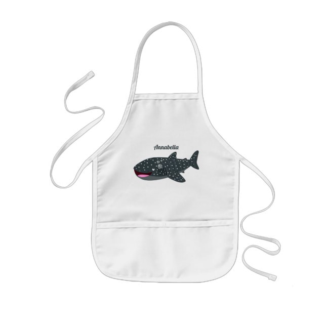 Tablier Enfant Caricature joli requin baleine joyeux (Devant)