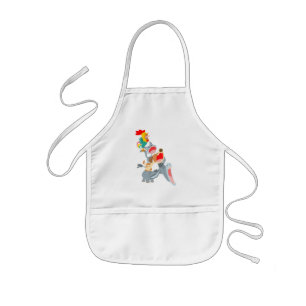 Tablier Enfant Caricature mignonne Brême Ville Musiciens Enfants 