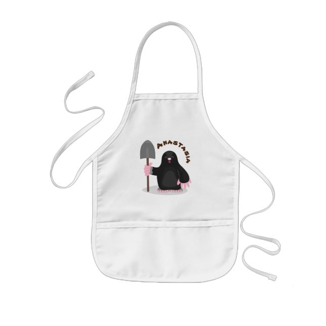 Tablier Enfant Caricature mole joyeux (Devant)