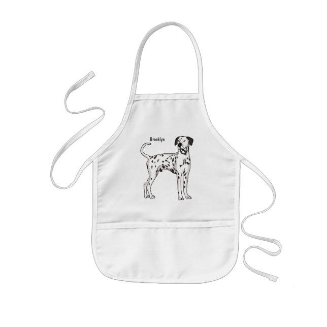 Tablier Enfant Caricature pour chien dalmate (Devant)