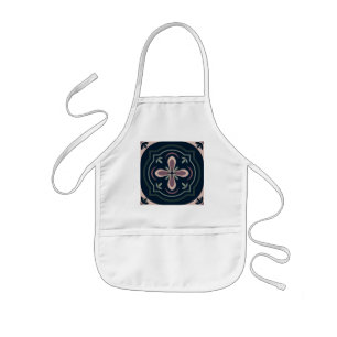 Tablier Enfant Carreaux Géométriques Floraux Terreux