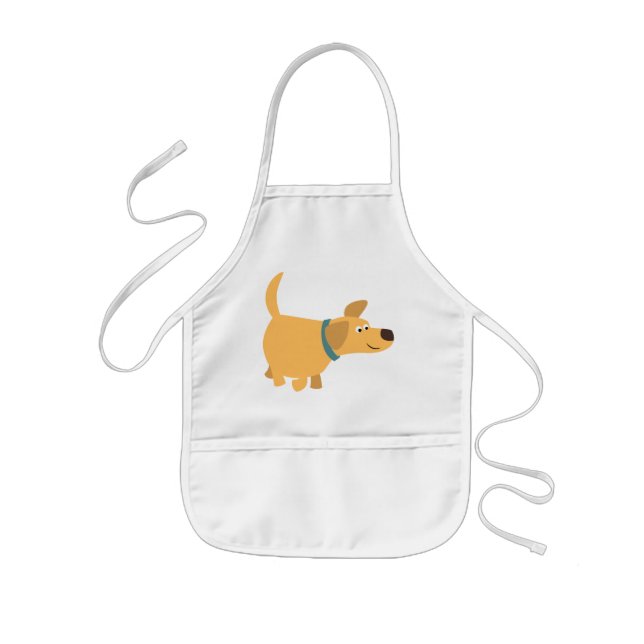 Tablier Enfant Carton mignon Jaune Labrador Enfants Apron (Devant)