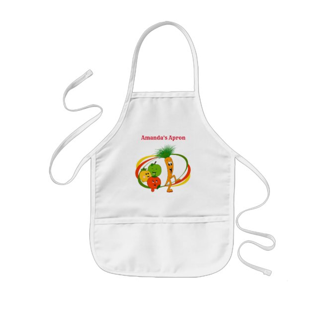 Tablier Enfant Cartoon Cute Veggie Caractères Enfants' Apron (Devant)