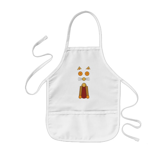 Tablier Enfant CAT orange (Devant)