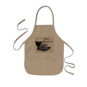 Tablier Enfant Chat & Citrouille Joyeux Halloween