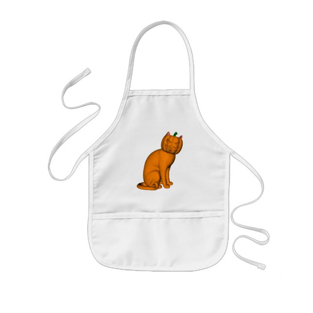 Tablier Enfant Chat d'Halloween bizarre (Devant)