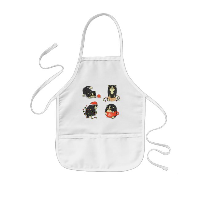 Tablier Enfant Chats de Noël mignons et amusants (Devant)