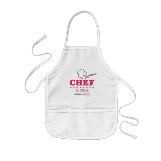 Tablier Enfant Chef de l'entraînement Pink Kids Apron (Devant)