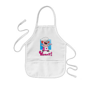 Tablier Enfant Chef drôle drôle de porc de bande dessinée de l