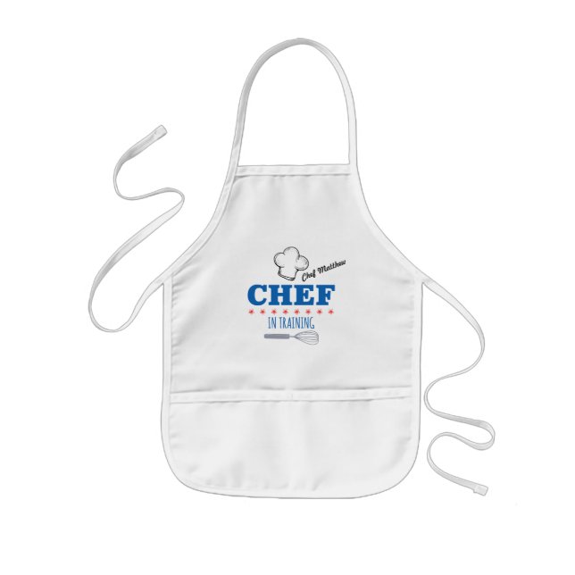 Tablier Enfant Chef en formation Bleu Apron pour enfants (Devant)
