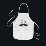 Tablier Enfant Chef enfant Mustache Apron<br><div class="desc">Cet ensemble amusant "Mustache Pizza Party" qui a une invitation correspondante,  favoriser autocollant,  tablier et l'étiquette d'adresse de retour. Version garçon et fille disponible. com</div>