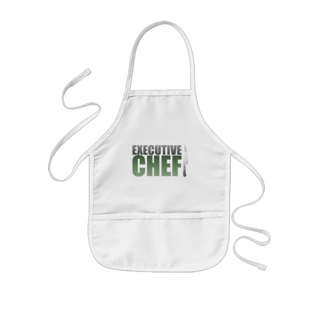 Tablier Enfant Chef exécutif vert (Devant)