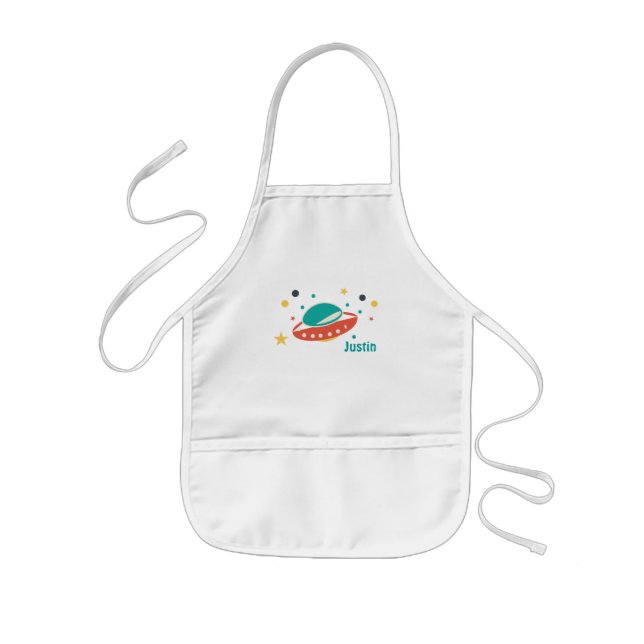 Tablier Enfant Chemise d'art de vaisseau spatial (Devant)