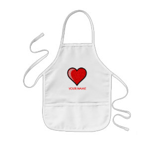 Tablier Enfant Chemise de peinture de coeur !