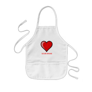 Tablier Enfant Chemise de peinture de coeur !