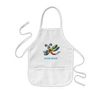 Tablier Enfant Chemise de peinture de libellule !