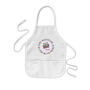 Tablier Enfant Chemise de peinture de papillon !