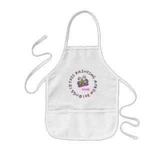Tablier Enfant Chemise de peinture de papillon !