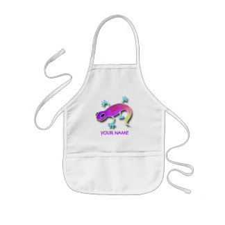 Tablier Enfant Chemise électrique de peinture de lézard !