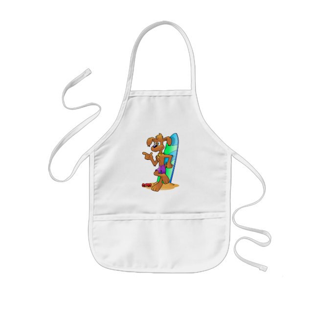 TABLIER ENFANT CHIEN DE SURFER (Devant)