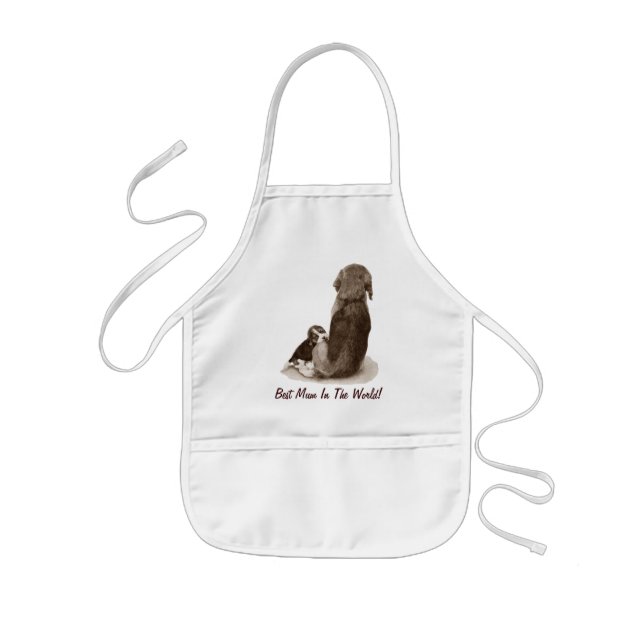 Tablier Enfant Chien mignon beagle qui bouge maman chien (Devant)