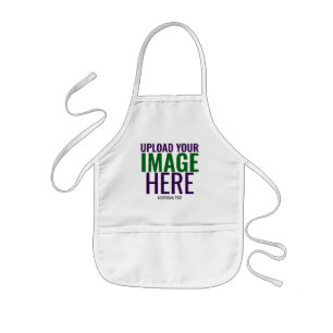 Tablier Enfant Conception Blanche Simple Éditable Moderne pour En