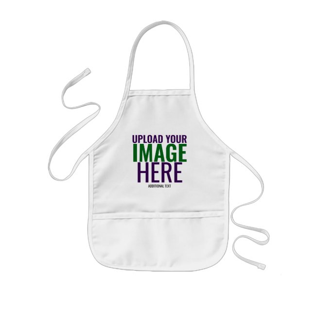 Tablier Enfant Conception Blanche Simple Éditable Moderne pour En (Devant)