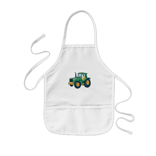 Tablier Enfant Conception de tracteur de dessin animé drôle (Devant)