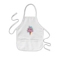 Cône rose Sakura crème glacée gaufre