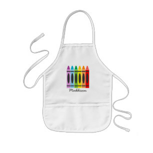 Tablier Enfant Crayons arc-en-ciel coloré joli Artiste Personnali