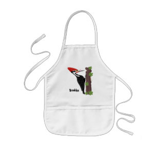 Tablier Enfant Cue drôle Pileated woodpecker dessin d'illustratio