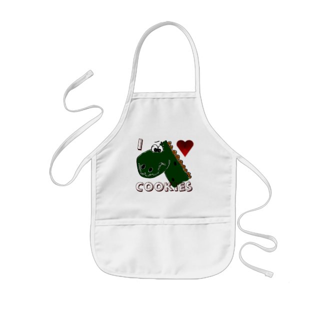 Tablier Enfant Cuisine avec les dinosaures (Devant)