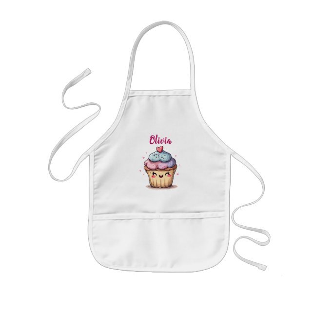 Tablier Enfant Cupcake Kawaii Adorable (Devant)