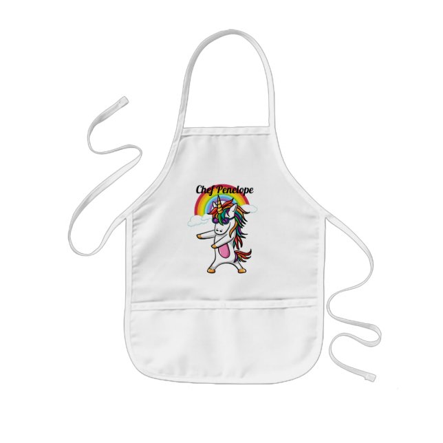 Tablier Enfant Cute arc-en-ciel Jolie danse Unicorne (Devant)