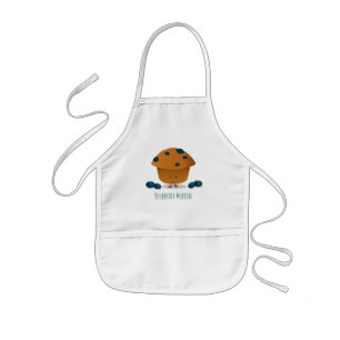 Tablier Enfant Cute Friendly Blueberry Muffin Food