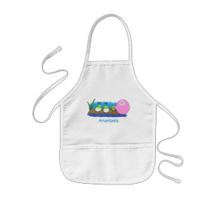 Tablier Enfant Cute funny frogs bubblegum cartoon illustration