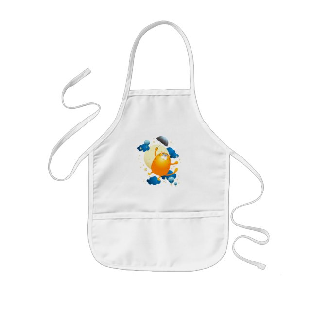 Tablier Enfant Cute Kitten volant avec parapluie (Devant)