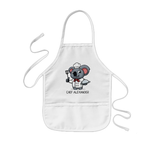 Tablier Enfant Cute Koala Chef Personnalise L'Apron Pour Enfants (Devant)