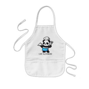 Tablier Enfant Cute Panda Chef Personnaliser L'Espace Enfants