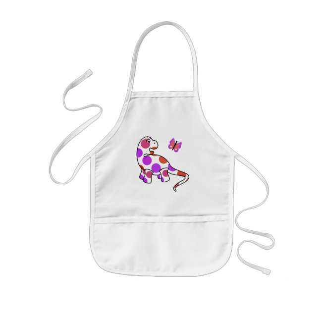 Tablier Enfant Cute Polka Dot Dinosaur Apron (Devant)