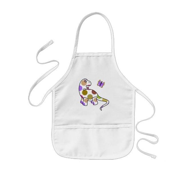 Tablier Enfant Cute Polka Dot Dinosaur Apron (Devant)