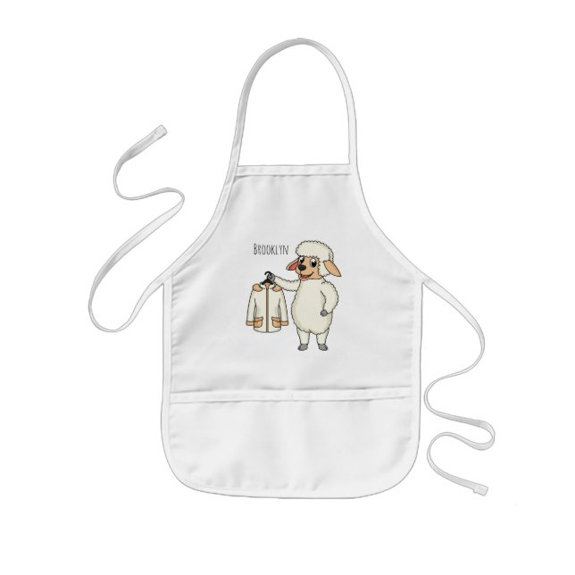 Tablier Enfant Cute sheep with jacket cartoon (Devant)