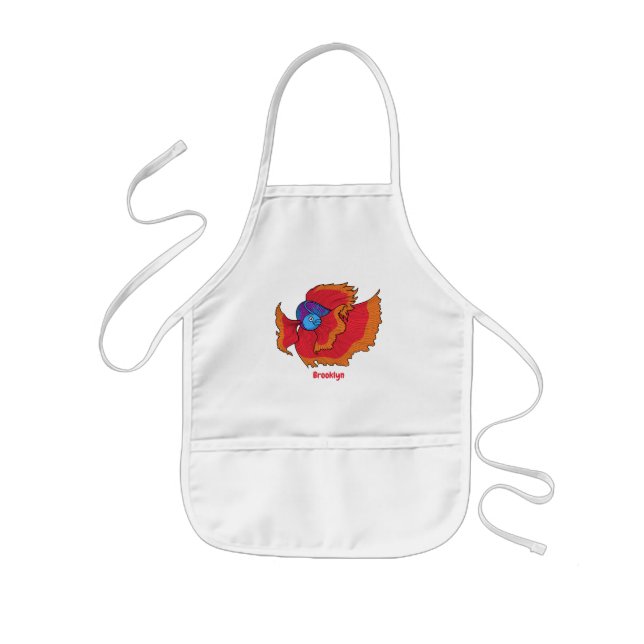 Tablier Enfant Cute Siamese combat poisson betta dessin (Devant)