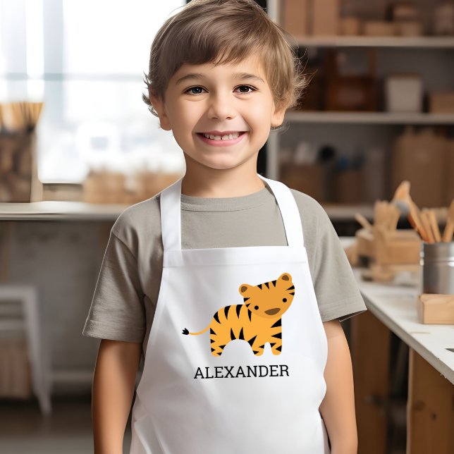 Tablier Enfant Cute Tiger Personnalisé (Créateur téléchargé)