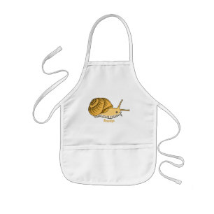 Tablier Enfant Cute yellow snail cartoon