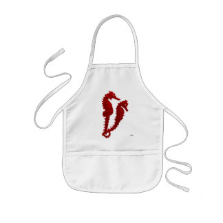 Tablier Enfant Danse Des Chevaux De Mer (Rouge)